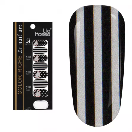 Sticker pentru unghii nail art, Lila Rossa, 14 in 1, nr 8, [],https:lilarossa.ro