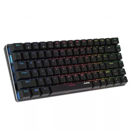 Tastatura gaming AJAZZ cu fir, 82 taste, iluminare din spate, RGB, Cablu USB, Neagra, [],https:lilarossa.ro