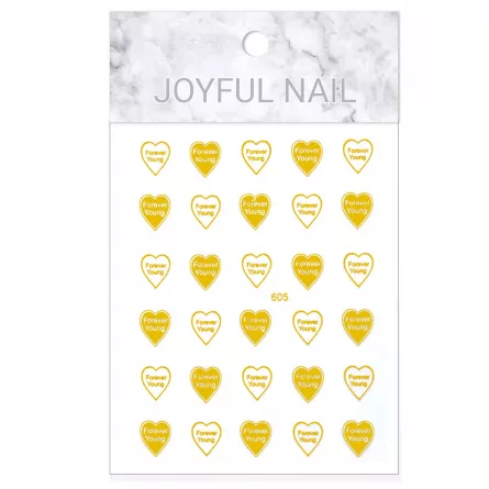 Tatuaj sticker Lila Rossa, cu efect acrilic, pentru decor unghii, nail art 605-gold, [],https:lilarossa.ro