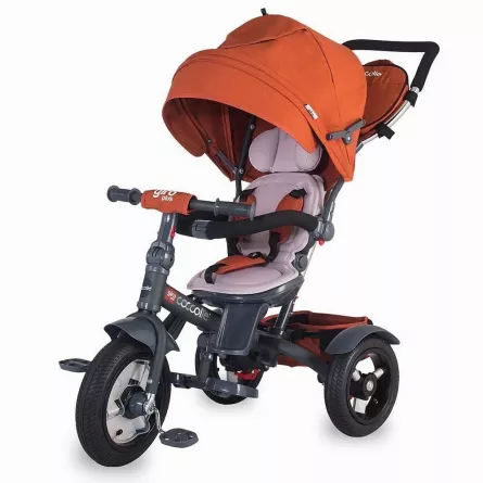 Tricicleta multifunctionala Coccolle Giro Plus Caramiziu, [],https:lilarossa.ro