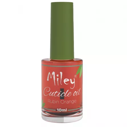 Ulei cuticule cu pensula, Miley, aroma Rubin Orange, 10 ml, [],https:lilarossa.ro