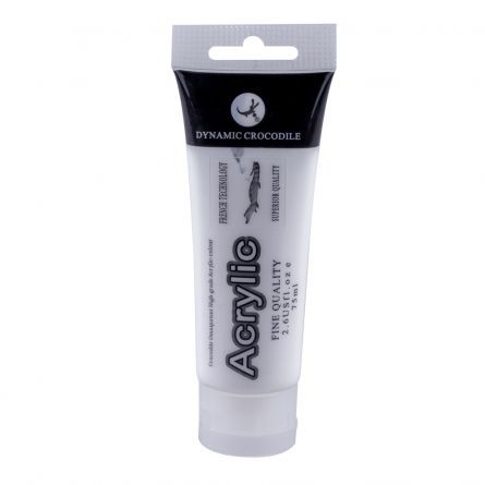 Vopsea acrilica Dynamic Crocodile, 75 ml, alba, [],https:lilarossa.ro