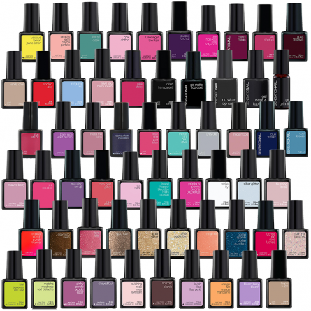 Kit oja semipermanenta 60 buc Sensationail + set nail art