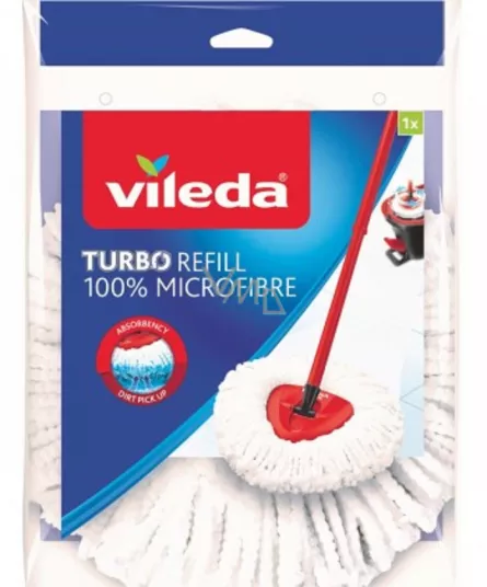 Mop Vileda Turbo Refill 100% Microfibra, [],magazinitalian.ro