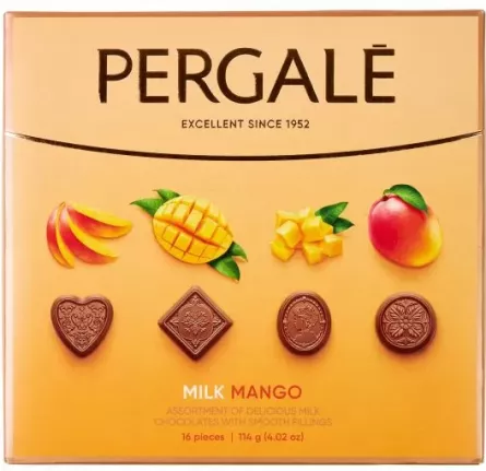 Praline De Ciocolata Cu Lapte Si Umplutura De Mango Pergale, [],magazinitalian.ro