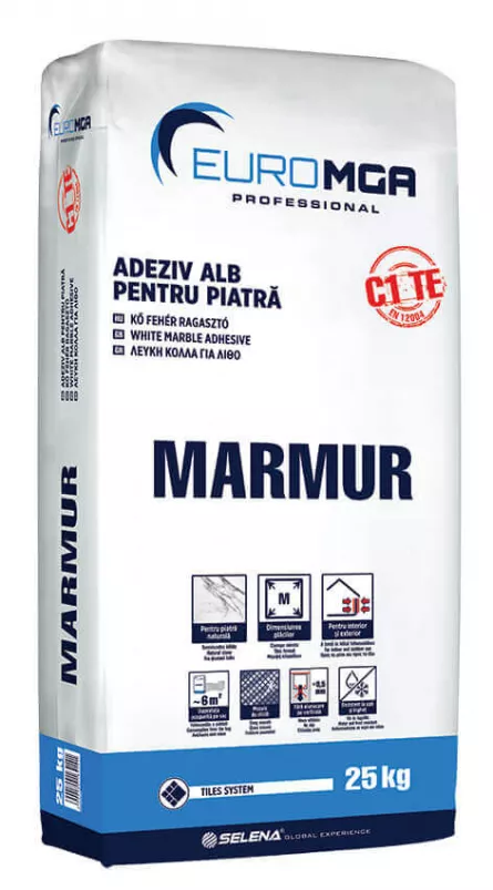 Adeziv alb MARMUR pentru marmura si piatra EuroMGA 25kg, [],https:maxbau.ro