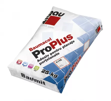Adeziv pentru placi portelanate Baumit Baumacol ProPlus 25kg, [],https:maxbau.ro