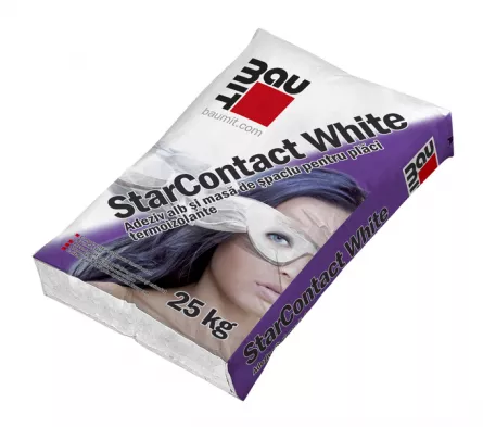 Adeziv alb si masa de spaclu pentru placi termoizolante Baumit StarContact 25KG, [],maxbau.ro