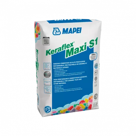 Adeziv pentru placari ceramice si piatra Mapei Keraflex Maxi S1 Gri 25kg, [],https:maxbau.ro