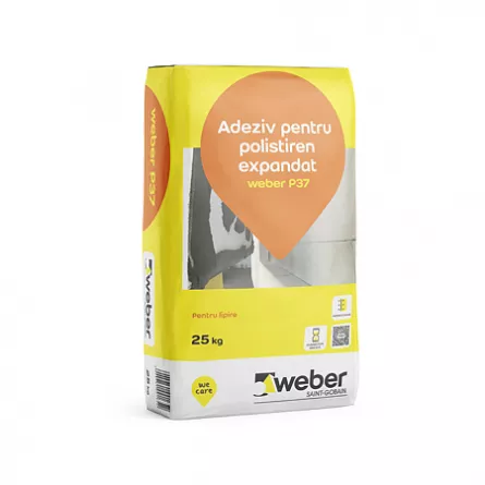 Adeziv pentru polistiren expandat Weber P37 25 kg, [],maxbau.ro