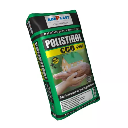Adeziv si masa de spaclu pentru polistiren Adeplast Polistirol Eco Plus 25 kg, [],https:maxbau.ro