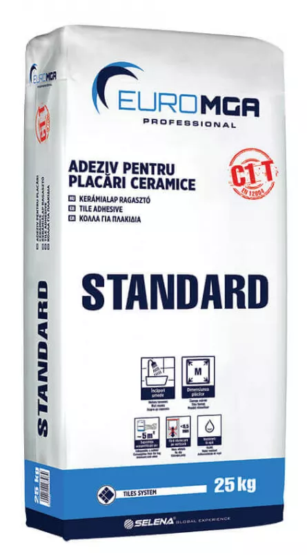 Adeziv STANDARD pentru placari ceramice EuroMGA 25kg, [],https:maxbau.ro