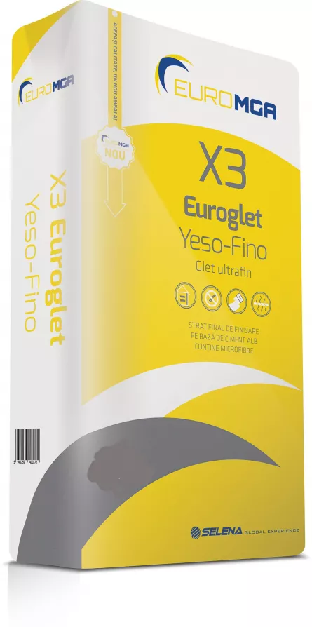 Glet ultrafin de finisare X3 Euroglet Yeso-Fino EuroMGA 5 kg, [],https:maxbau.ro