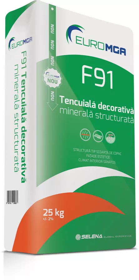 Tencuiala decorativa minerala structurata F91 EuroMGA 2.5mm 25KG, [],https:maxbau.ro