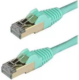 Cablu startech CAT6A patch-uri, STP, 1m, cyan (6ASPAT1MAQ)