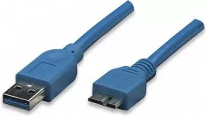 Cablu USB, Techly, USB 3.0, 1 m, Albastru