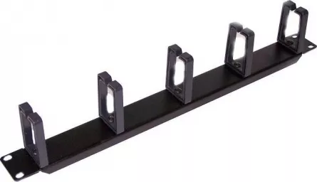 Dulap rack - elemente de asamblare Act Organizator cablu  1U 19 (PK009 negru)