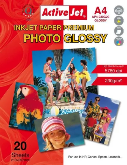 Hârtie foto Activejet pentru imprimantă A4 (AP4230G20)