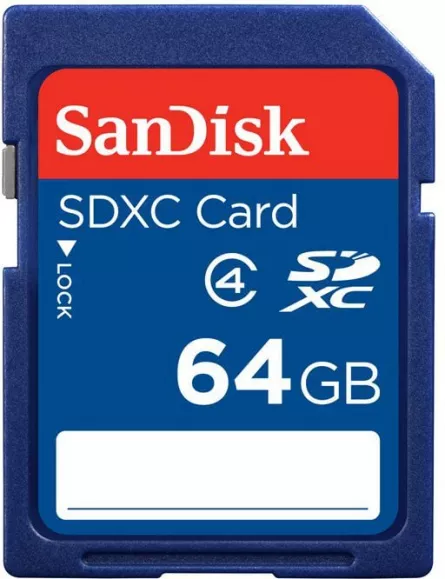 Card SanDisk SDXC 64GB clasa 4 (SDSDB-064G-B35)
