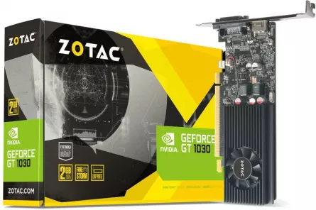 Placa video ZOTAC GeForce® GT 1030, 2GB GDDR5, 64-bit