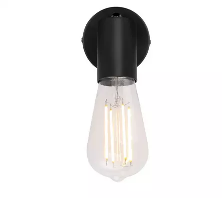 Aplica de perete Globo Martha 54008-1, Bec maxim 60W neinclus, Fara abajur, Negru