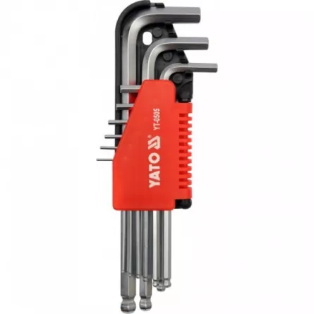 Set 9 bucati chei imbus cu bila 1,5-10 mm YT-0505