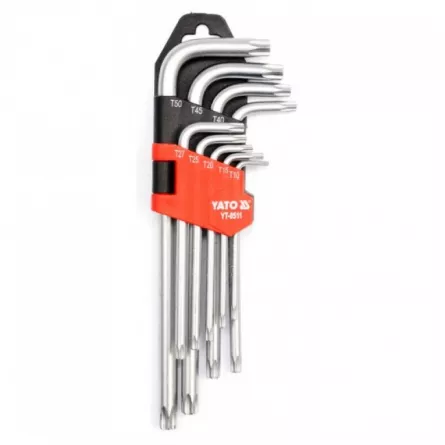 Set 9 bucati chei Torx T10-T50 YT-0511