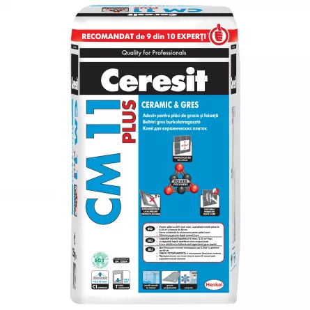 Adeziv gresie faianta interior / exterior Ceresit CM11 Plus 5 kg