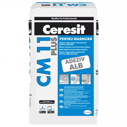 Adeziv marmura si piatra naturala interior / exterior Ceresit CM11 alb 25 kg