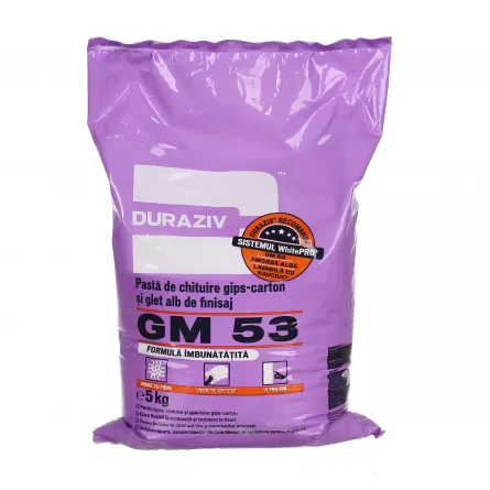 Pasta de chituire gips carton si glet alb  Duraziv GM53 5 kg