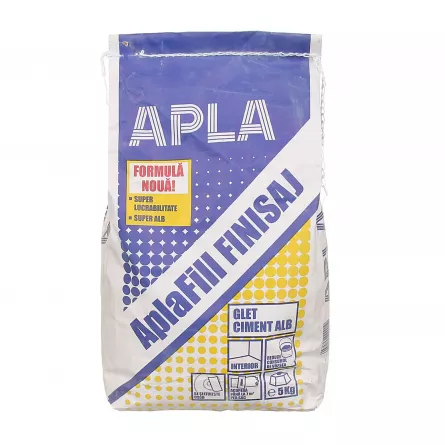 Glet de finisaj interior pe baza de ciment alb Apla Fill 5 kg