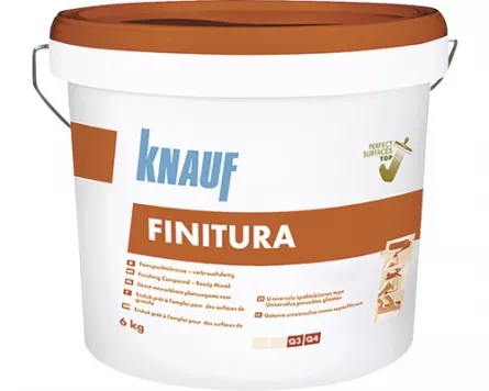 Glet ultra fin pe baza de ipsos gata preparat Knauf Sheetrock Finitura 6 kg