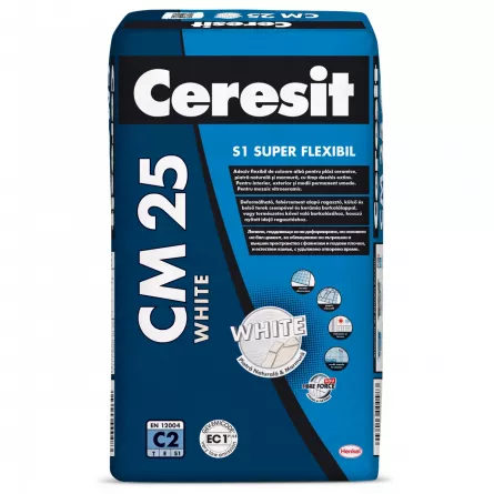 Adeziv flexibil gresie faianta interior / exterior Ceresit CM25 25 kg