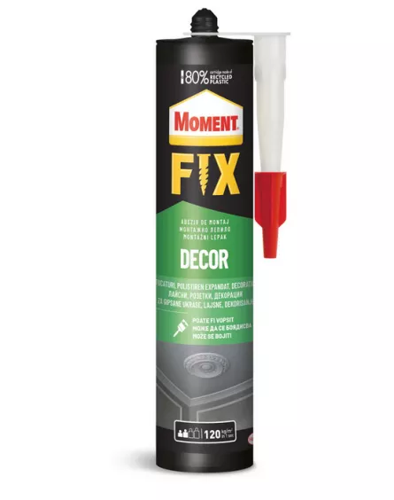 Adeziv pentru lipire placi si profile decorative din polistiren, Moment Fix Decor 380 g