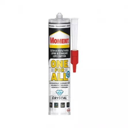Adeziv pentru suprafete multiple, Moment One for All Crystal 290 ml