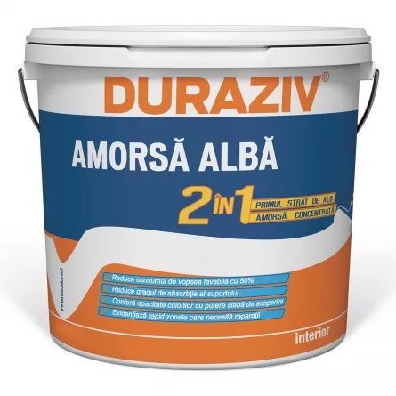 Amorsa alba 2 in 1, Duraziv,  ambalare 15 L