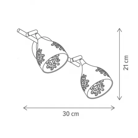 Aplica Bell 2, dulie 2 x E14, Klausen LY1034