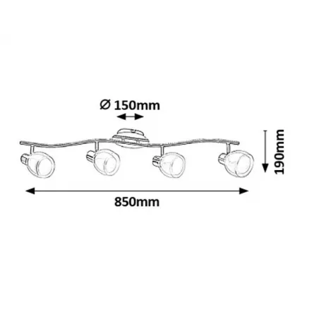 Aplica Dave, dulie 4 x E14, Rabalux 6838