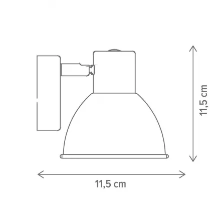 Aplica de perete, Fresh AP1, 1 x E14, culoare alba, Klausen 161006