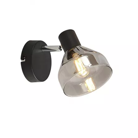 Aplica de perete, Intim AP1, 1 x E14, culoare neagra, Klausen KL161004