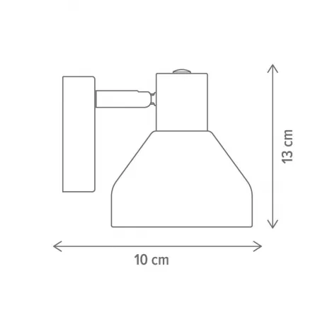 Aplica de perete, Intim AP1, 1 x E14, culoare neagra, Klausen KL161004