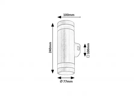 Aplica exterior LED URFA LINE ROTUND MARO 16W 77212 Rabalux