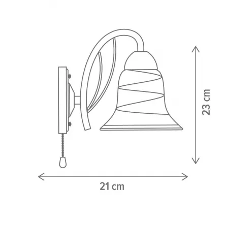 Aplica Kelly AP1, dulie 1 x E27, Klausen LY3268