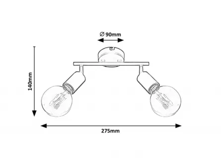 Aplica Lamar 3987, 2xE27, max. 2 x 40W, IP20