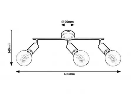 Aplica Lamar 3988, 3xE27, max. 3 x 40W, IP20