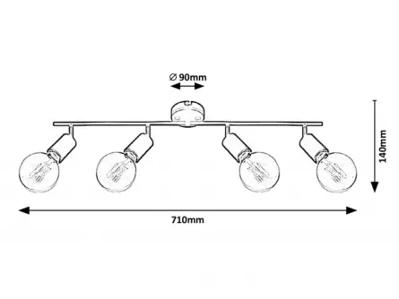 Aplica Lamar 3989, 4xE27, max. 4 x 40W, IP20