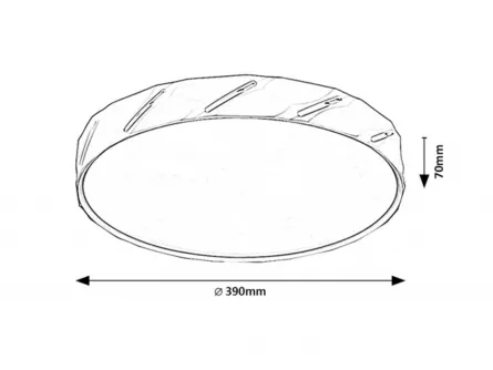 Aplica LED Nessira 71119, D390, 25W, 1400 lm, lumina calda, IP20