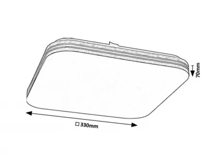 Aplica LED, patrata, Oscar 2, Rabalux 71176, putere 18 W