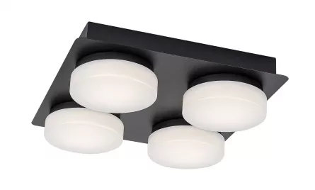 Aplica LED pentru baie Attichus D28, Rabalux 75004, putere 21 W, culoare neagra