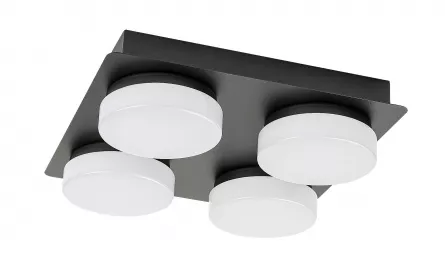 Aplica LED pentru baie Attichus D28, Rabalux 75004, putere 21 W, culoare neagra